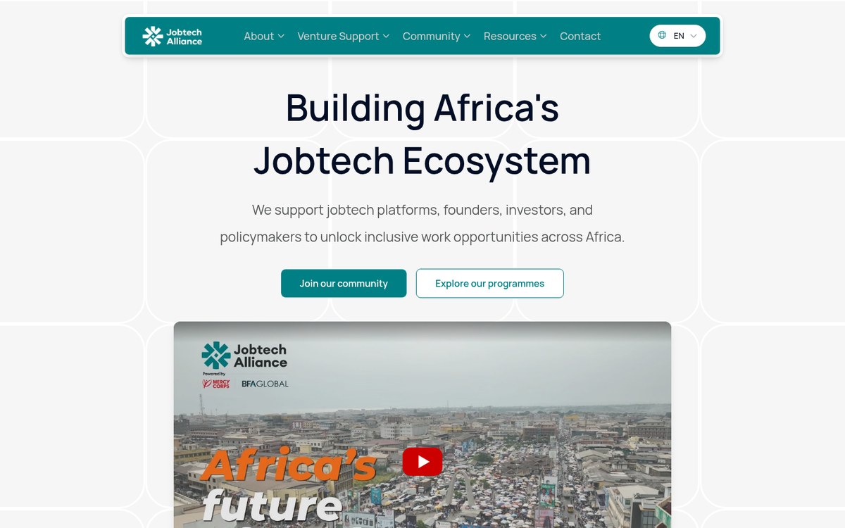 Jobtech Alliance homepage